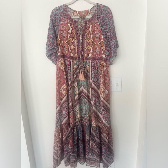 Anthropologie Kachel Travi Printed Maxi Dress S - Picture 1 of 7
